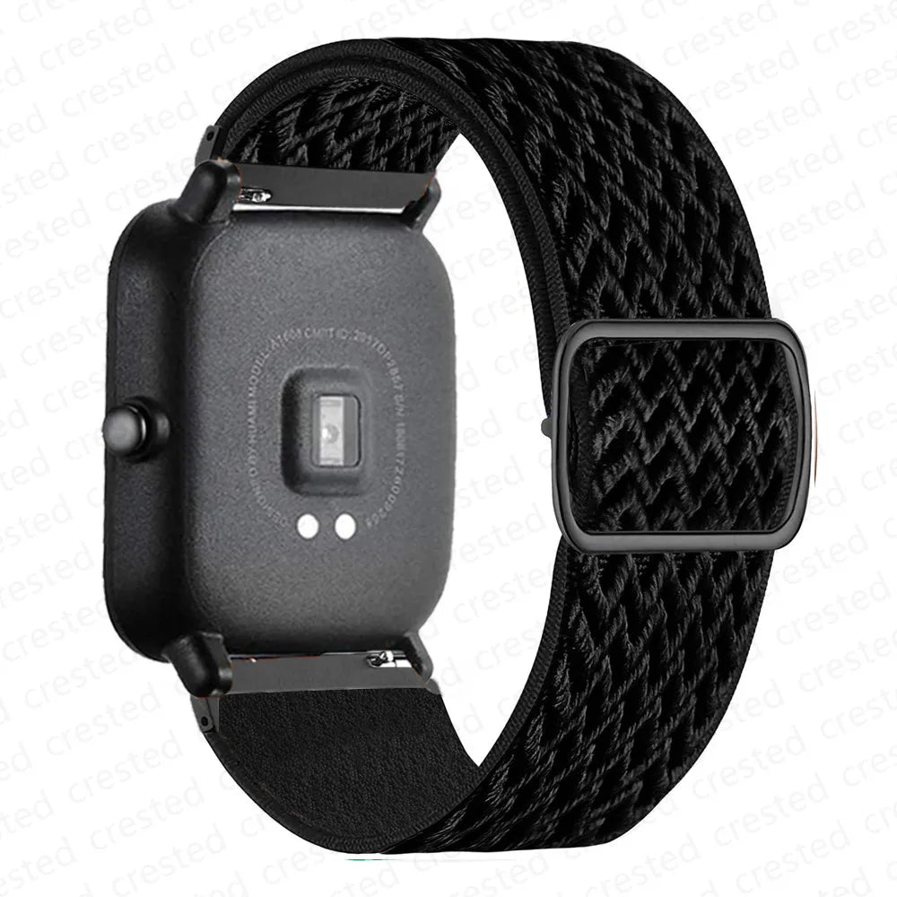 Adjustable Nylon Loop Band for Polar – Black Chevron