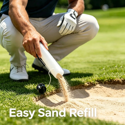Clip-On Golf Sand Bottle with Leak-Proof Lid, 12.8 in