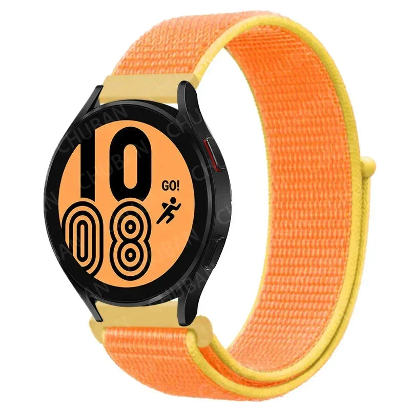 COROS Nylon Sport Loop Watch Band in Solid & Mixed Colors - Orange Light Yellow
