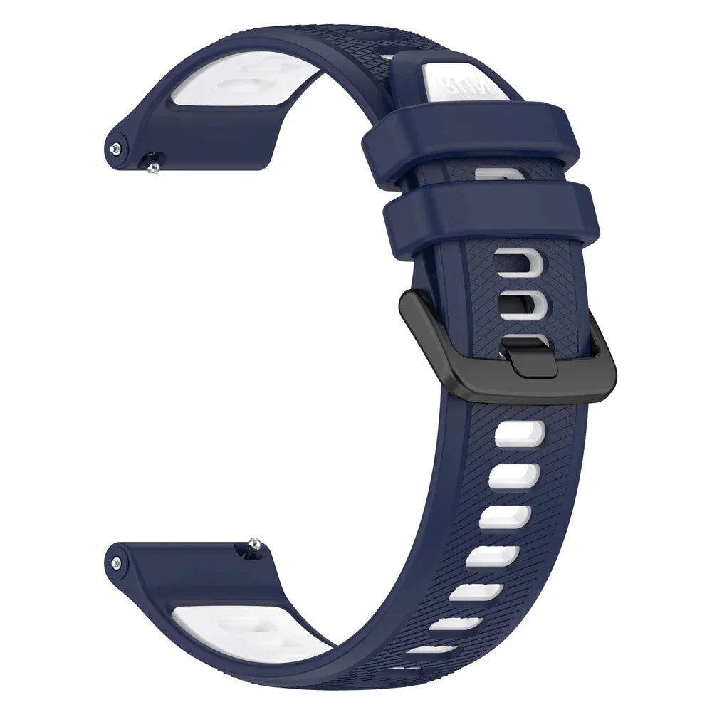 Motorola Moto Textured Silicone Band with Color and Buckle Options — Navy Blue / White