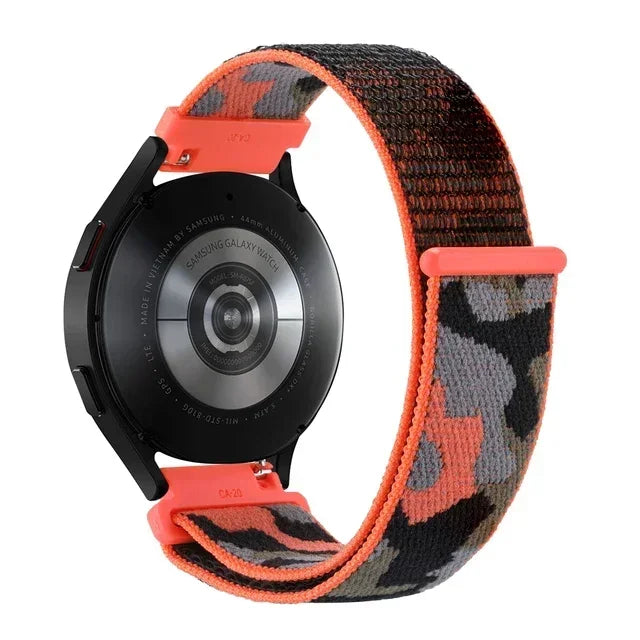 COROS Adjustable Nylon Loop Watch Band in Colors & Camo - Orange Camo
