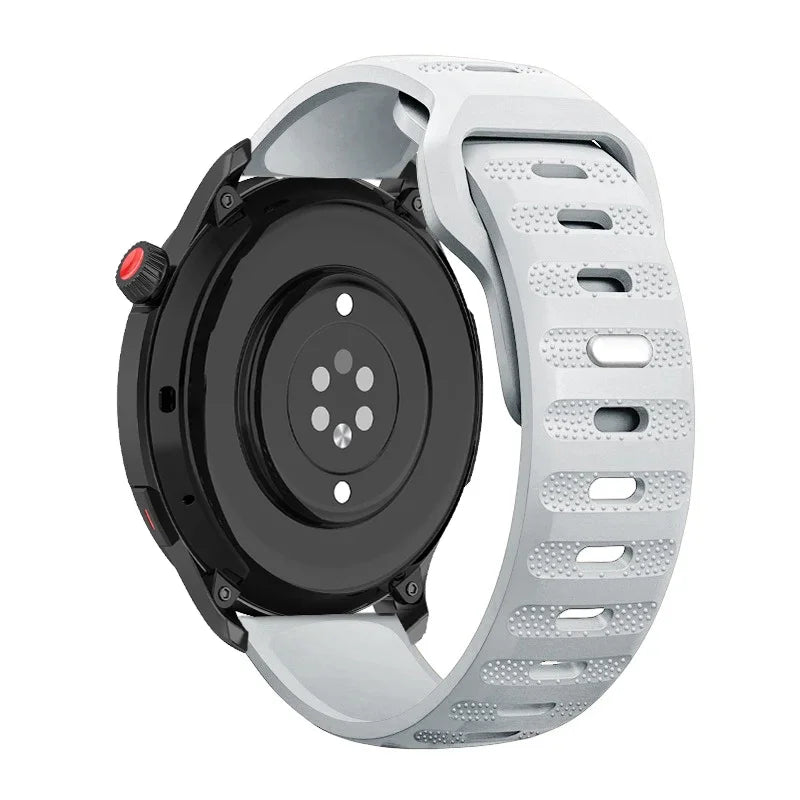 Textured Pin-and-Tuck Silicone Band for Polar – Light Gray