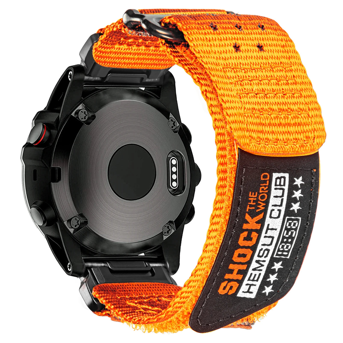 Garmin 26mm Nylon Band with Graphic Patch in Orange / Black