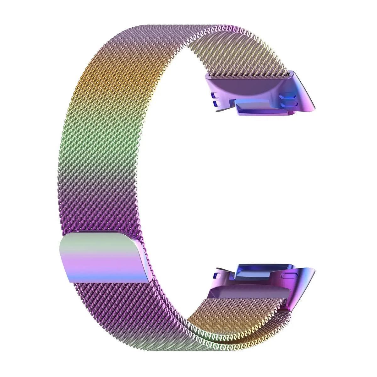 Fitbit Charge 5 & 6 Magnetic Milanese Mesh Band in Rainbow