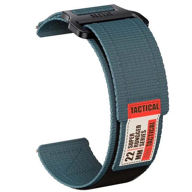 COROS Nylon Hook-and-Loop Band with Label Detail – Dark Teal