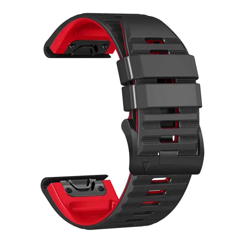 Garmin QuickFit Silicone Band - Camo and Two-Tone in Black / Red