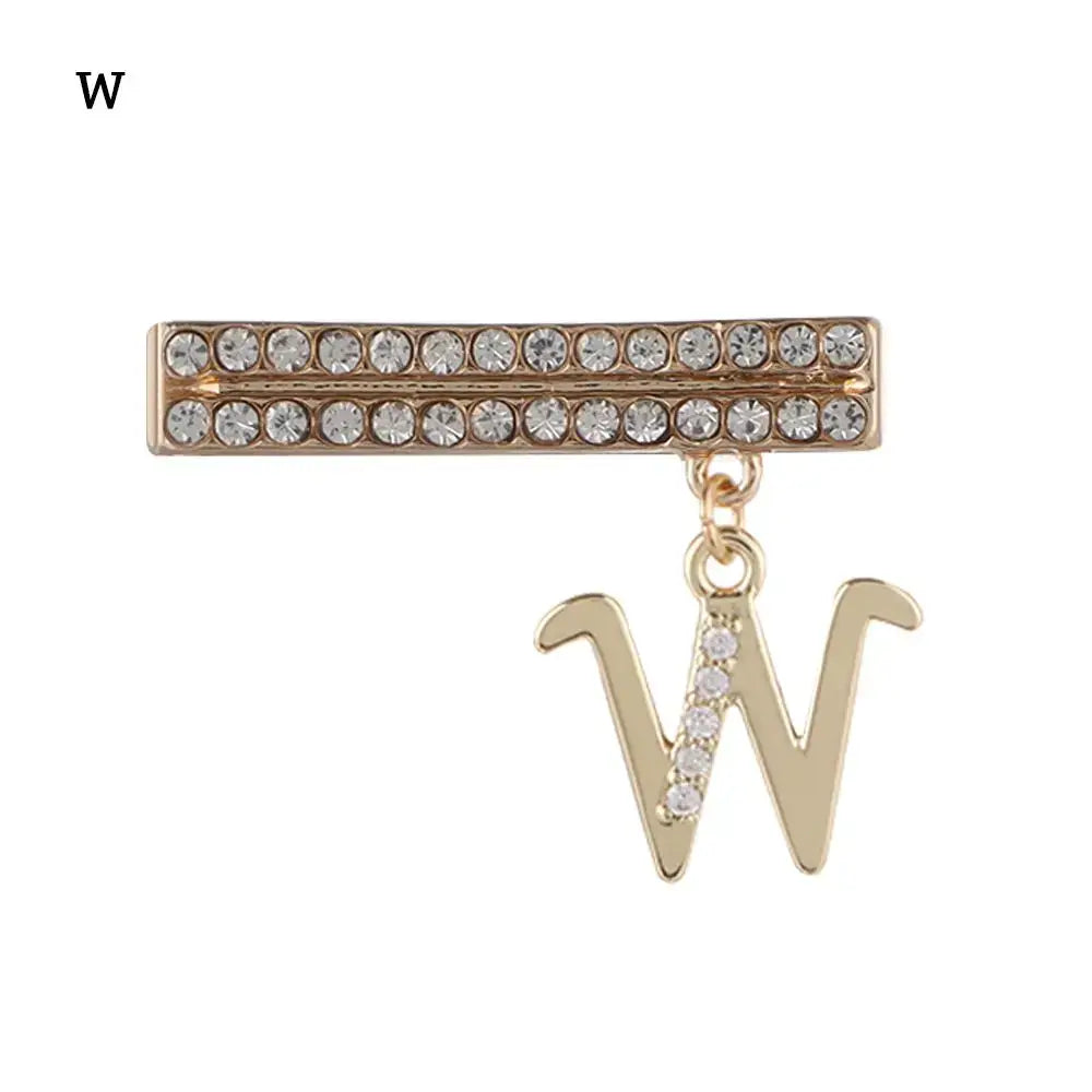 Decorative gold letter "W" charm with crystals, designed for Apple Watch bands, adding luxury and style to your smartwatch.