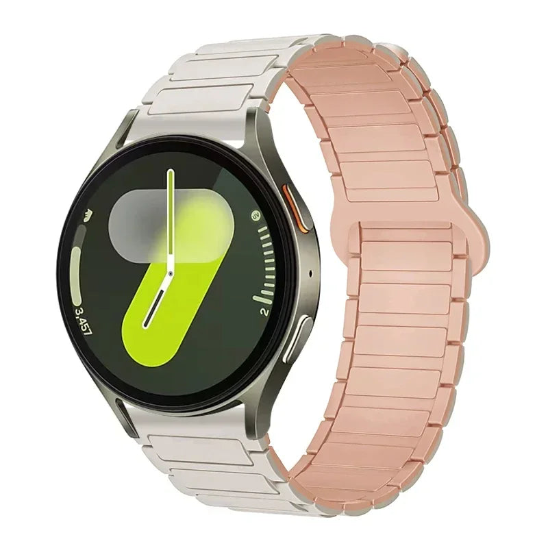 COROS Ribbed Magnetic Silicone Loop Band – Cream / Peach