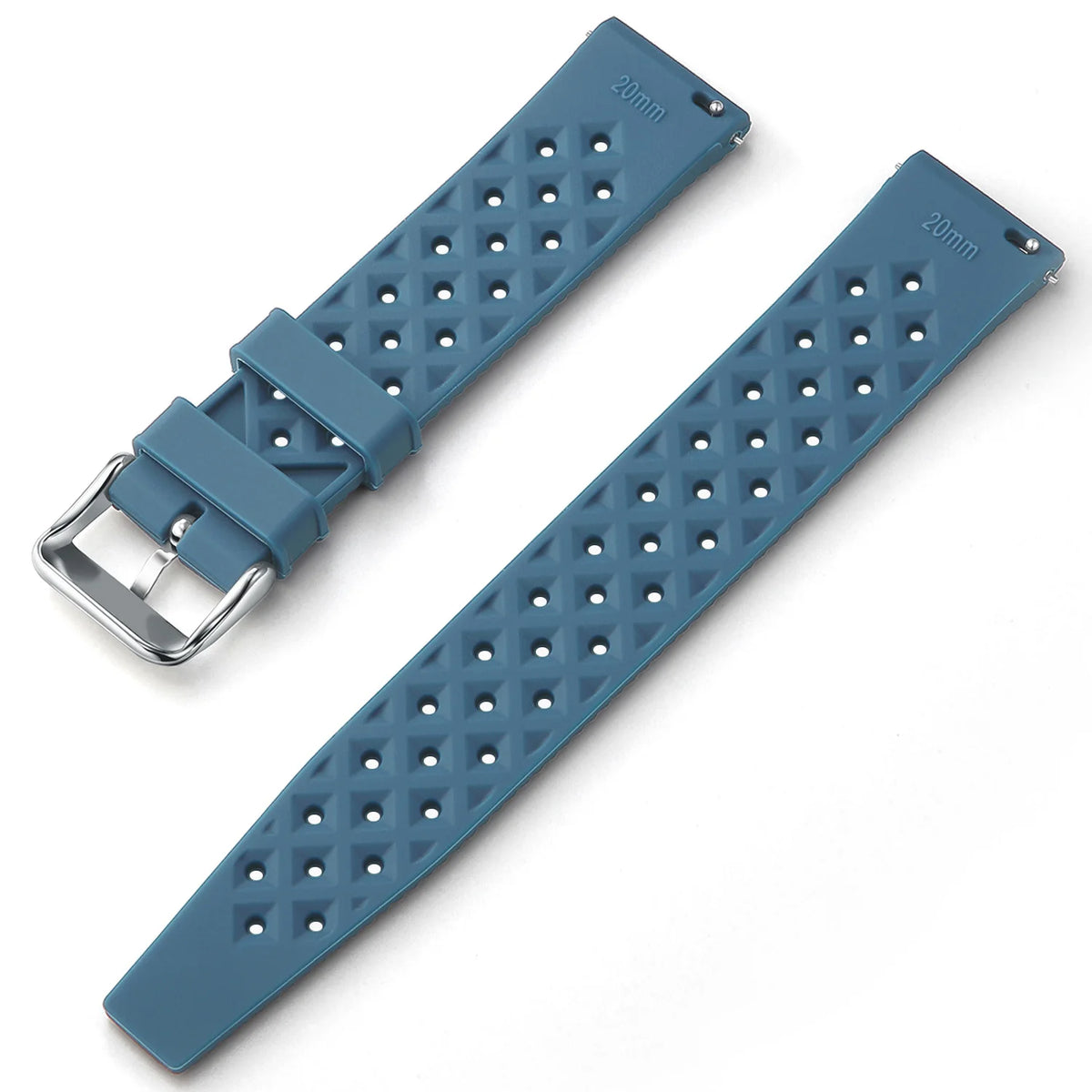 Tropic Silicone Band for Polar – slate blue strap reverse view