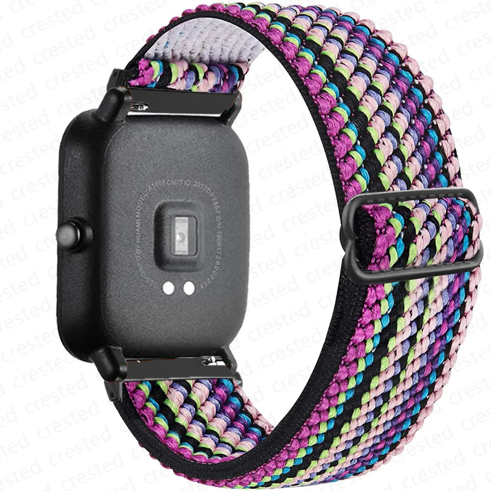 Adjustable Nylon Loop Band for Polar – Pastel Multicolor Woven