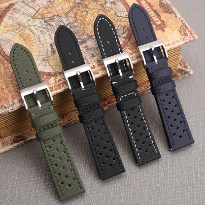 Garmin 18/20/22mm Quick Release Perforated Sailcloth Rally Band in all colors