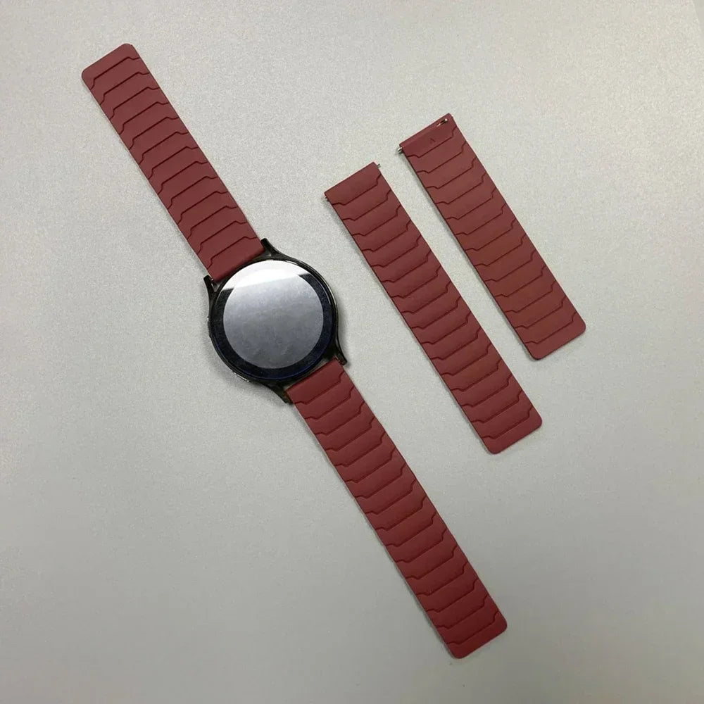 COROS Segmented Magnetic Silicone Loop Band – Wine Red
