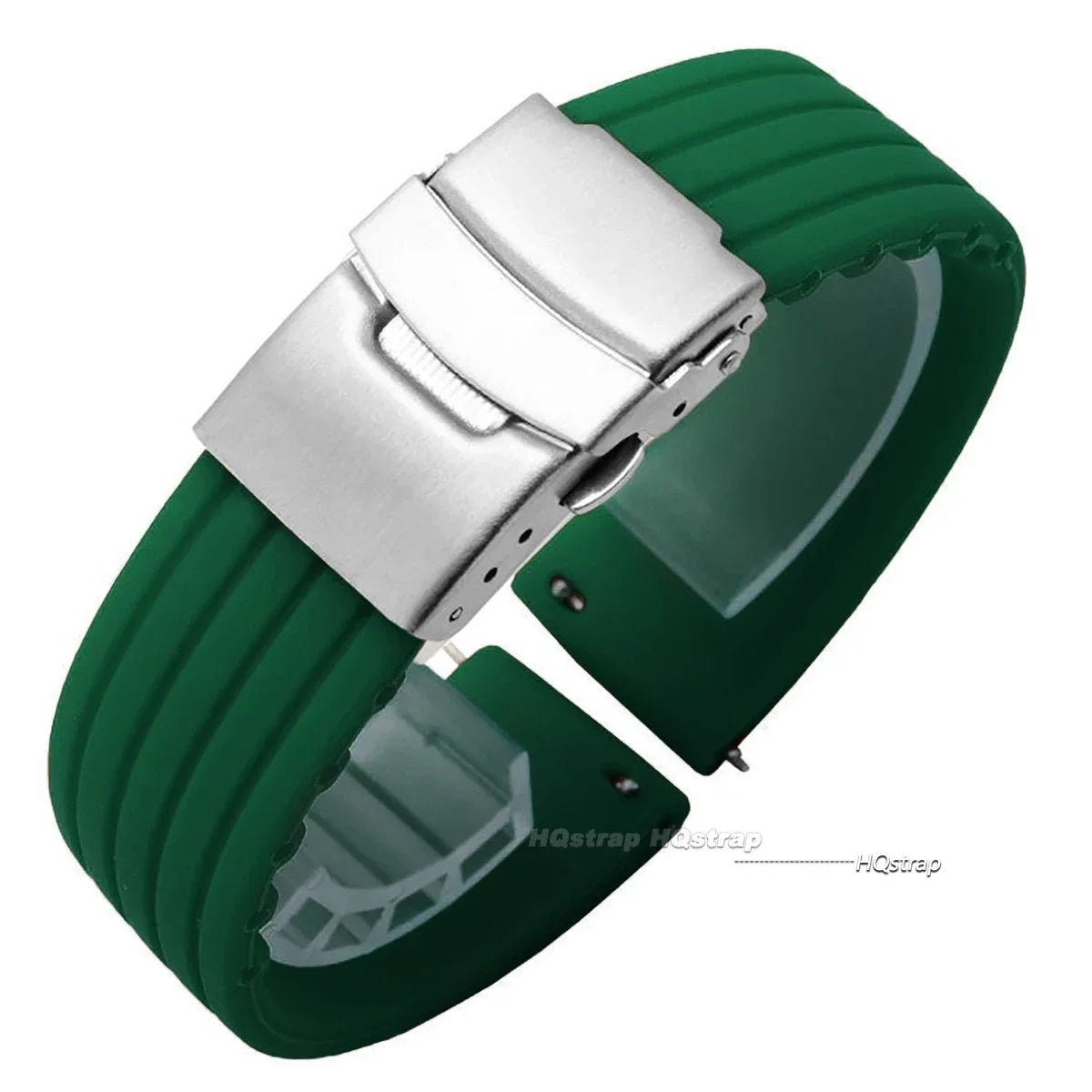 Silicone Folding Clasp Band for Polar – Green