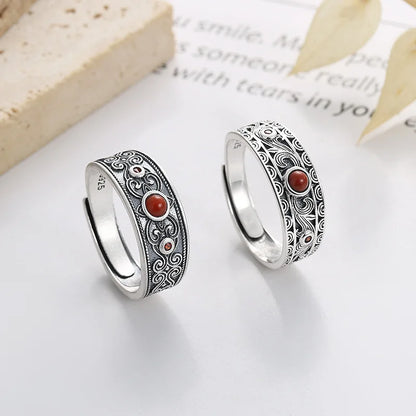 Carnelian band rings shown from two angles
