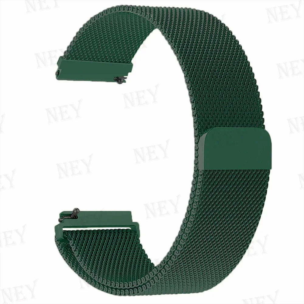 Polar Stainless Steel Milanese Mesh Band – Pine Green