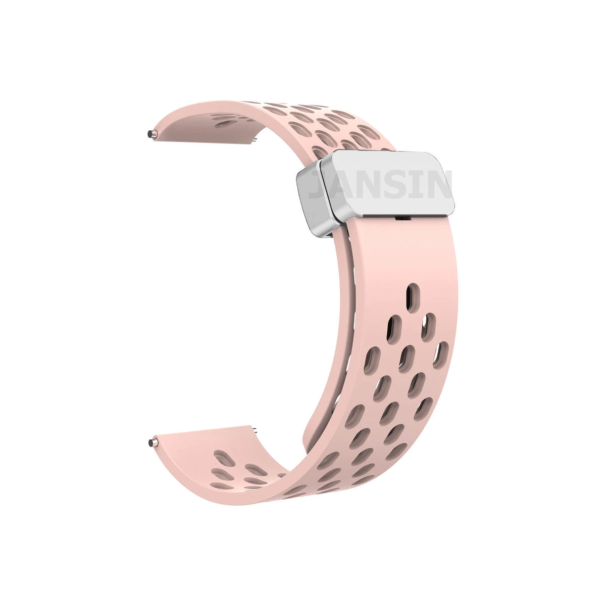 Motorola Moto Perforated Silicone Band with Magnetic Clasp — Pink / Silver Clasp
