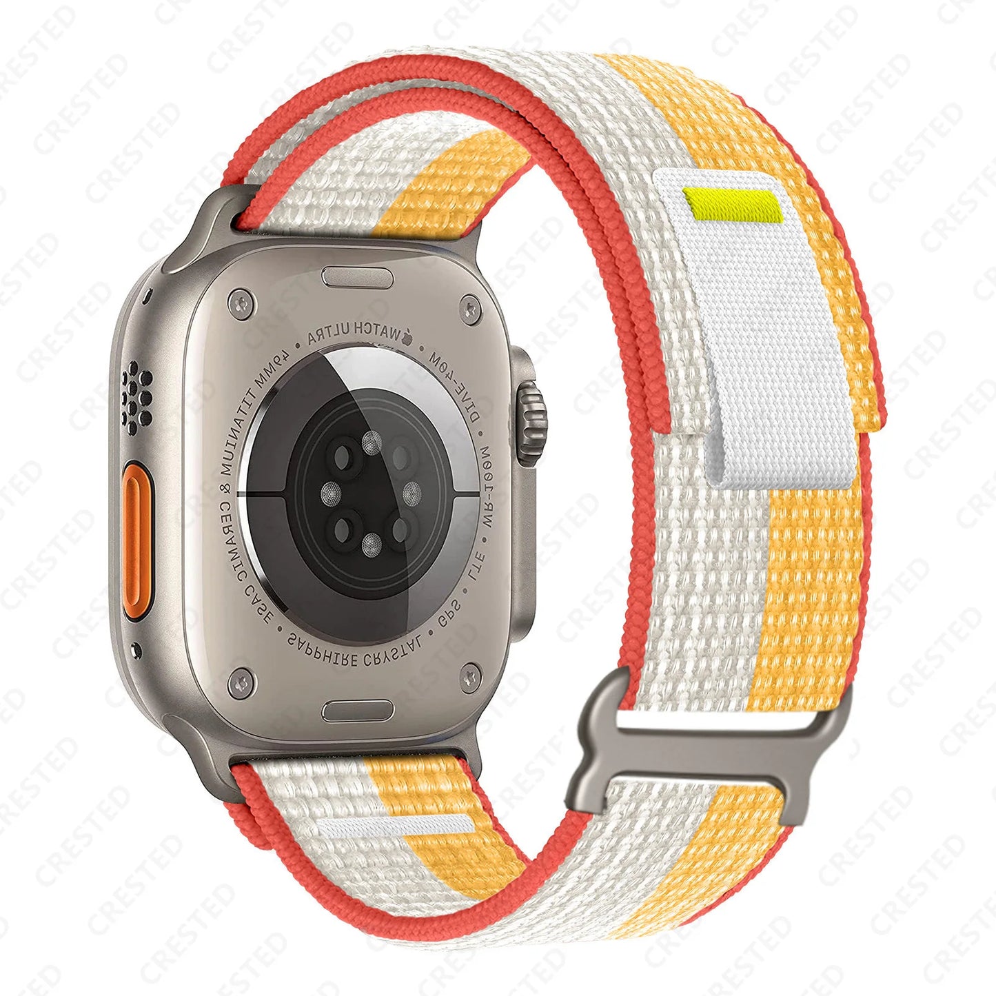 Apple Watch Trail Loop nylon strap in colorful design, showcasing durable and breathable material for ultimate comfort.