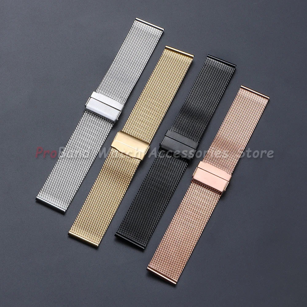 Milanese Mesh Sliding Clasp Band in several colors