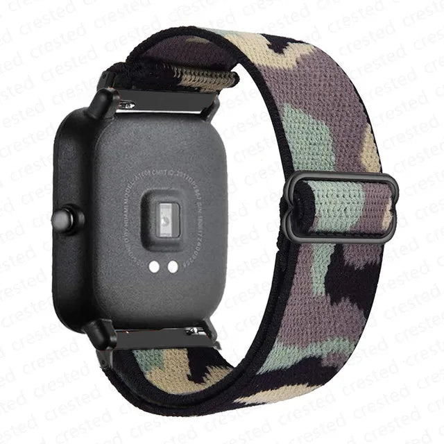 COROS Adjustable Elastic Fabric Watch Band - Green Camo