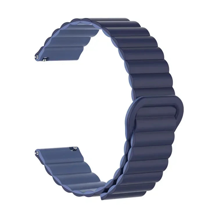 COROS Ribbed Magnetic Silicone Loop Watch Band - Navy Blue
