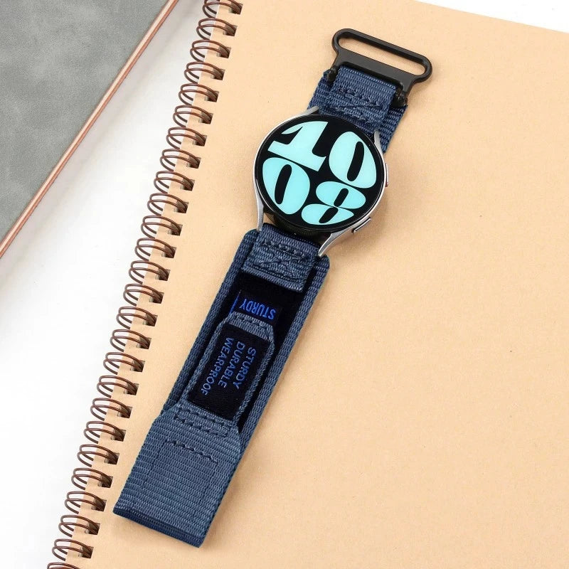COROS Nylon Sport Loop Watch Band with Text Patch - Navy Blue