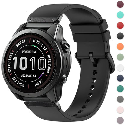 Garmin silicone watch strap - durable, flexible band for smartwatches with quickfit connector.