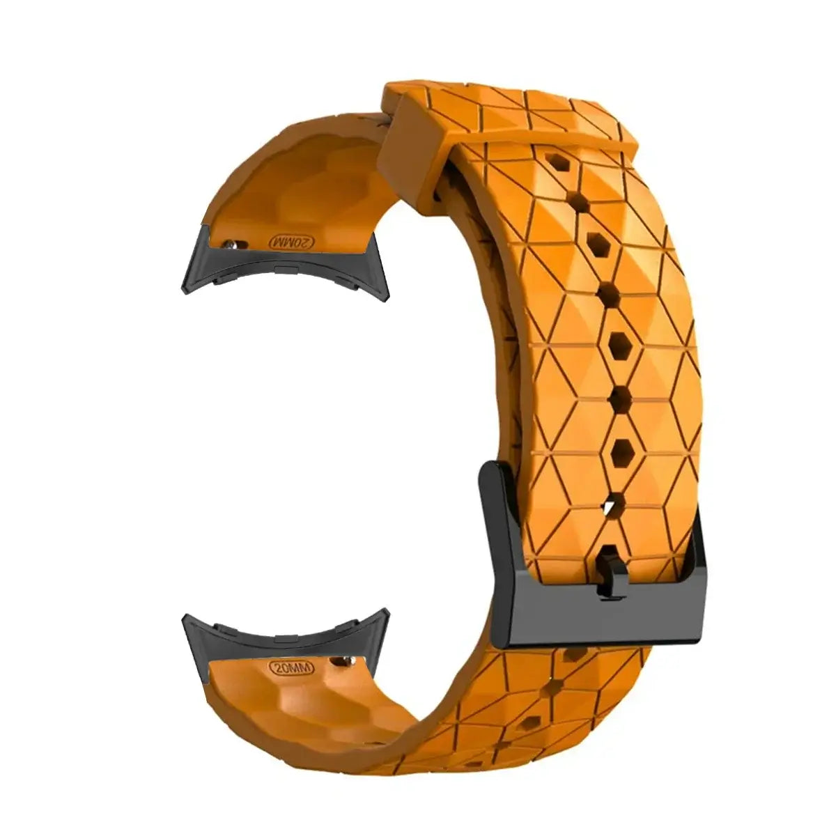 Geometric Silicone Google Pixel Watch Band in Orange