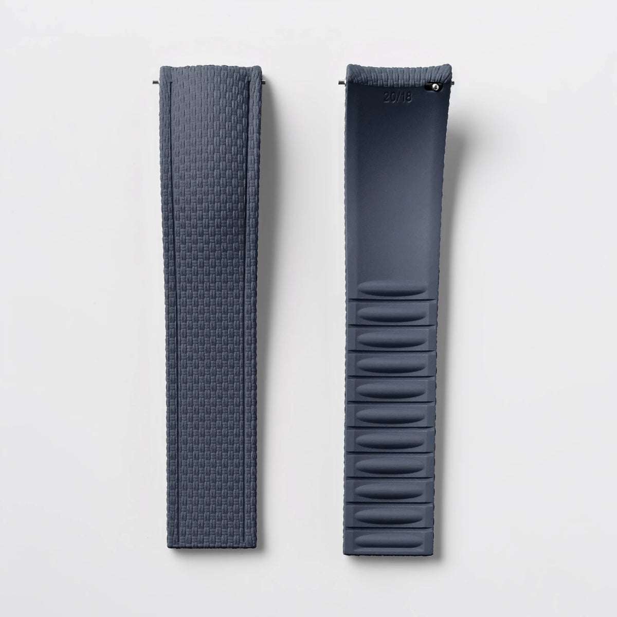 Garmin Curved-End FKM Rubber Band in Gray, strap only