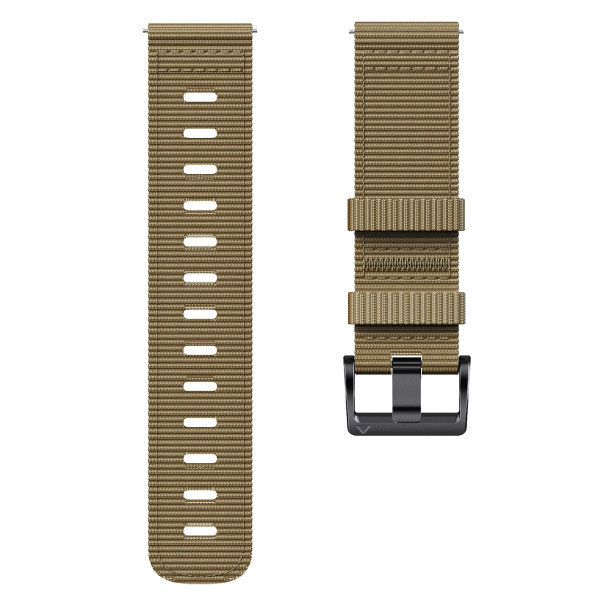 Motorola Moto Ribbed Nylon Band with Black Buckle — Khaki