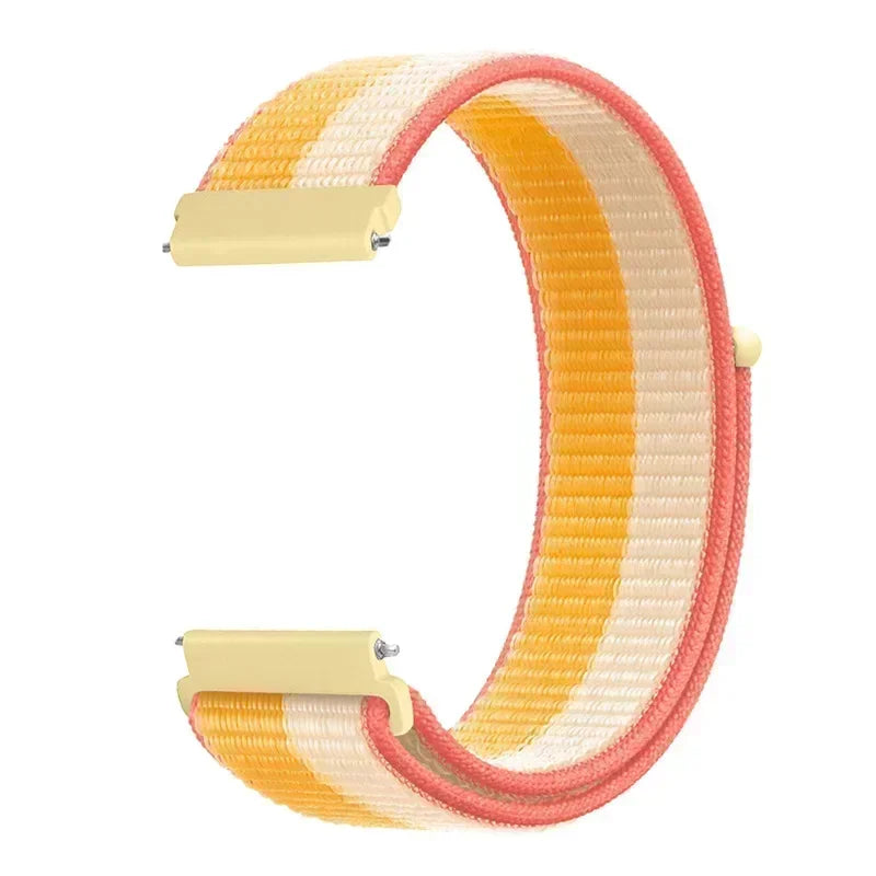 Polar Woven Nylon Hook-and-Loop Band – Yellow / Cream Stripe
