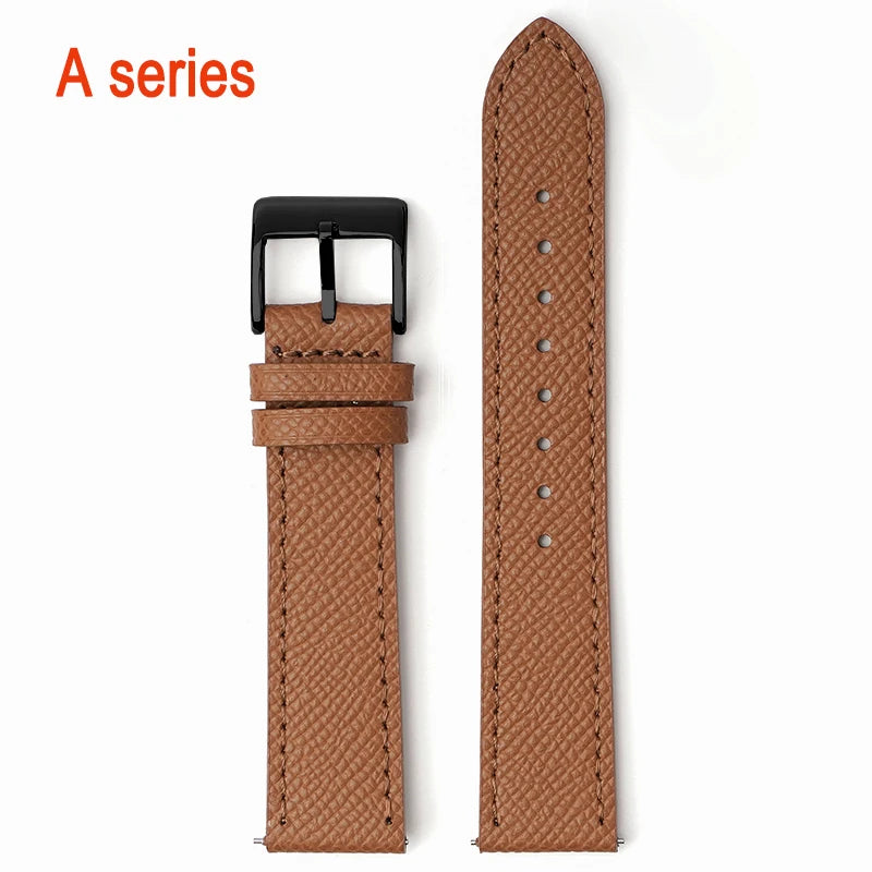 Garmin Epsom Leather Band in Brown with Black Buckle