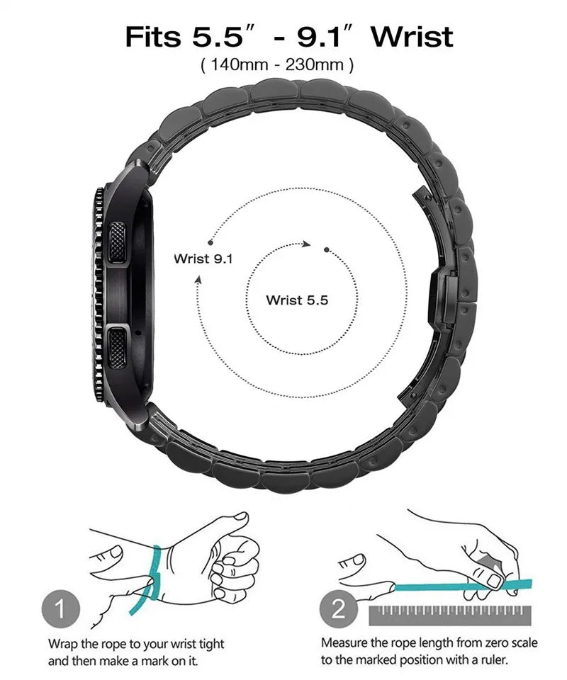 Bracelet wrist measurement diagram for Apple Watch