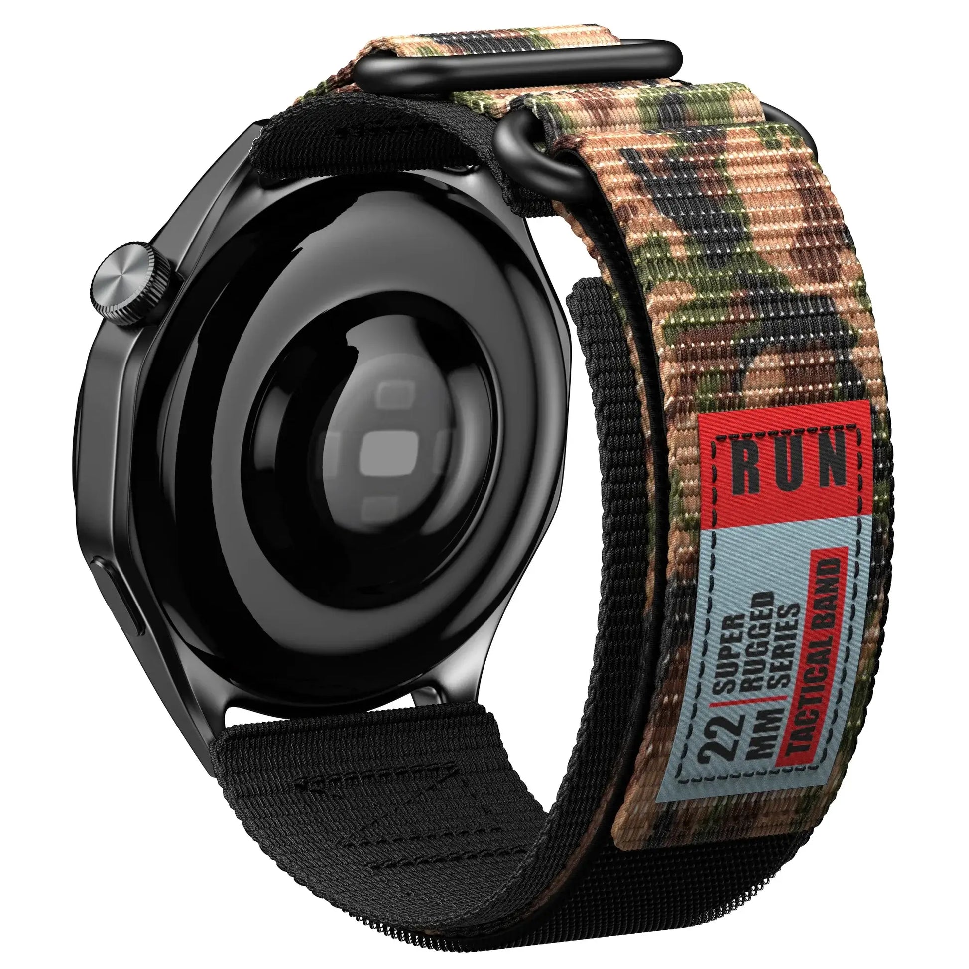 Nylon Velcro tactical watch band for Samsung Galaxy, featuring durable camouflage design and 22mm size for ULTRA model.