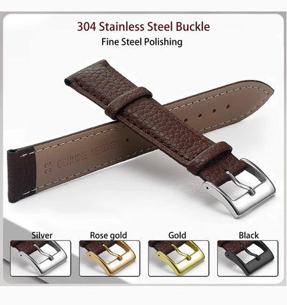 Grained Leather Band — buckle details