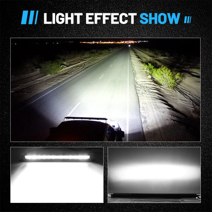 Slim LED Light Bar for Golf Carts, Single Row, 7 to 26 in
