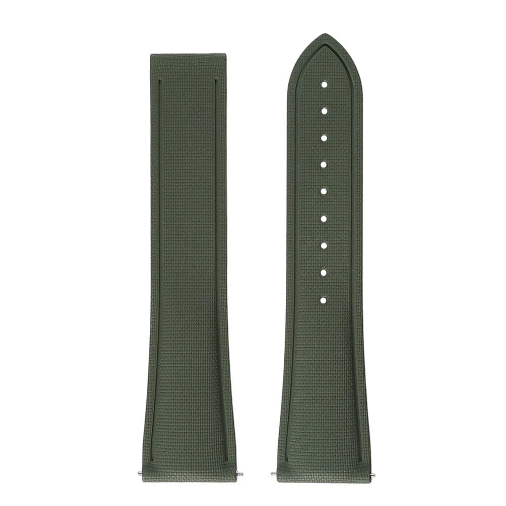 Garmin Sailcloth-Texture FKM Rubber Band in Green, strap only