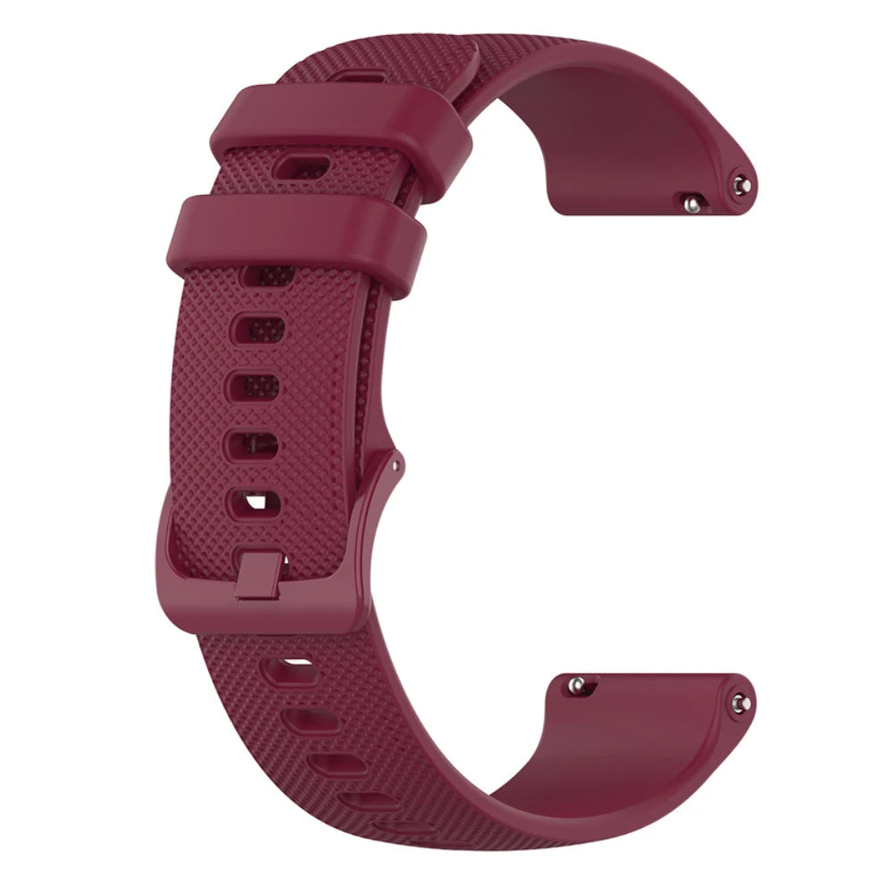 Motorola Moto Textured Silicone Sport Band in Solid and Two-Tone Colors — Wine Red / Matching Buckle