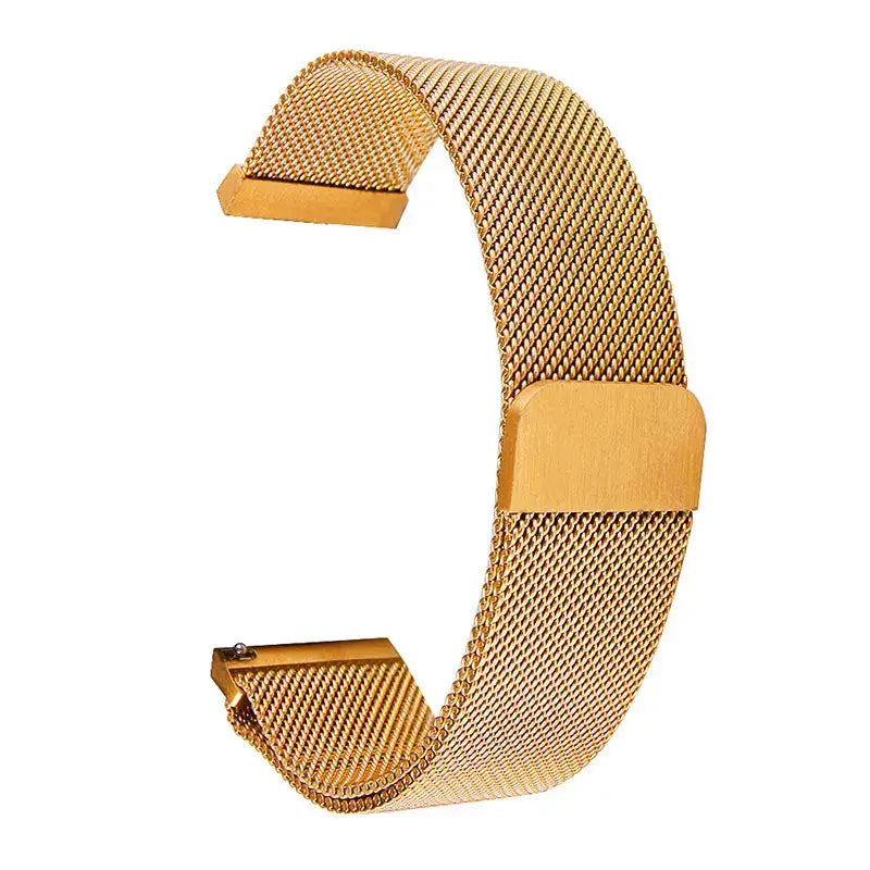 Magnetic Stainless Steel Mesh Band in Gold for compatible Huawei watches
