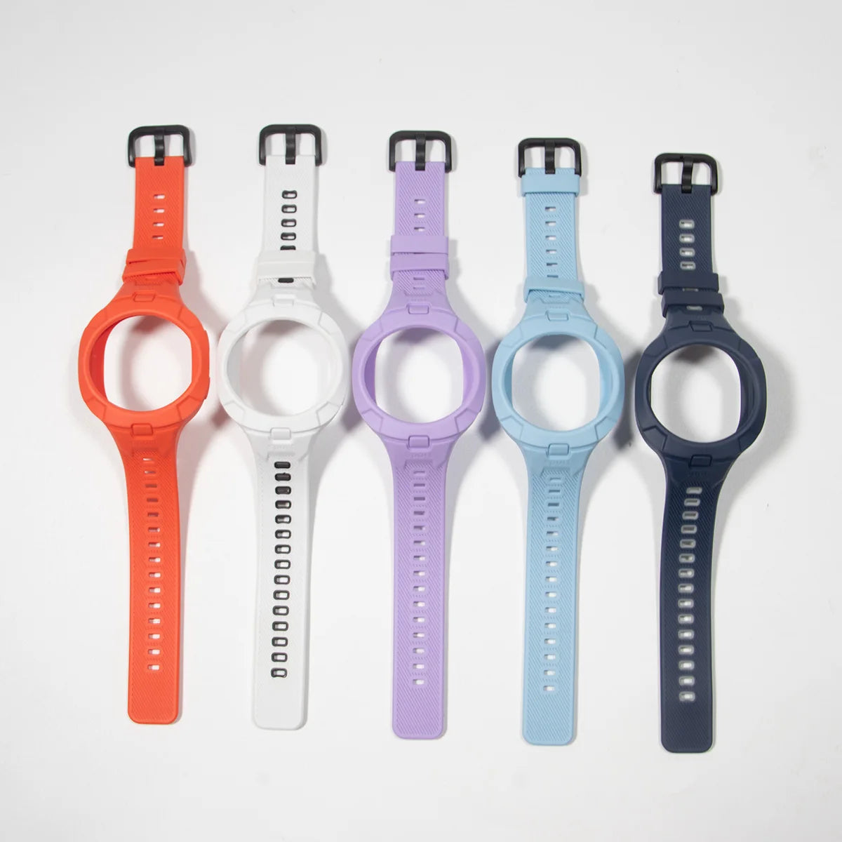 Samsung Galaxy Silicone Sport Watch Band - Case Watch8/Watch8 Classic/Watch9 in various colors