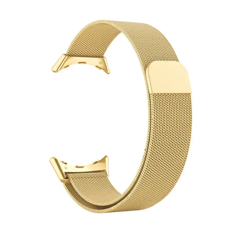 Gold Milanese mesh strap with magnetic tab