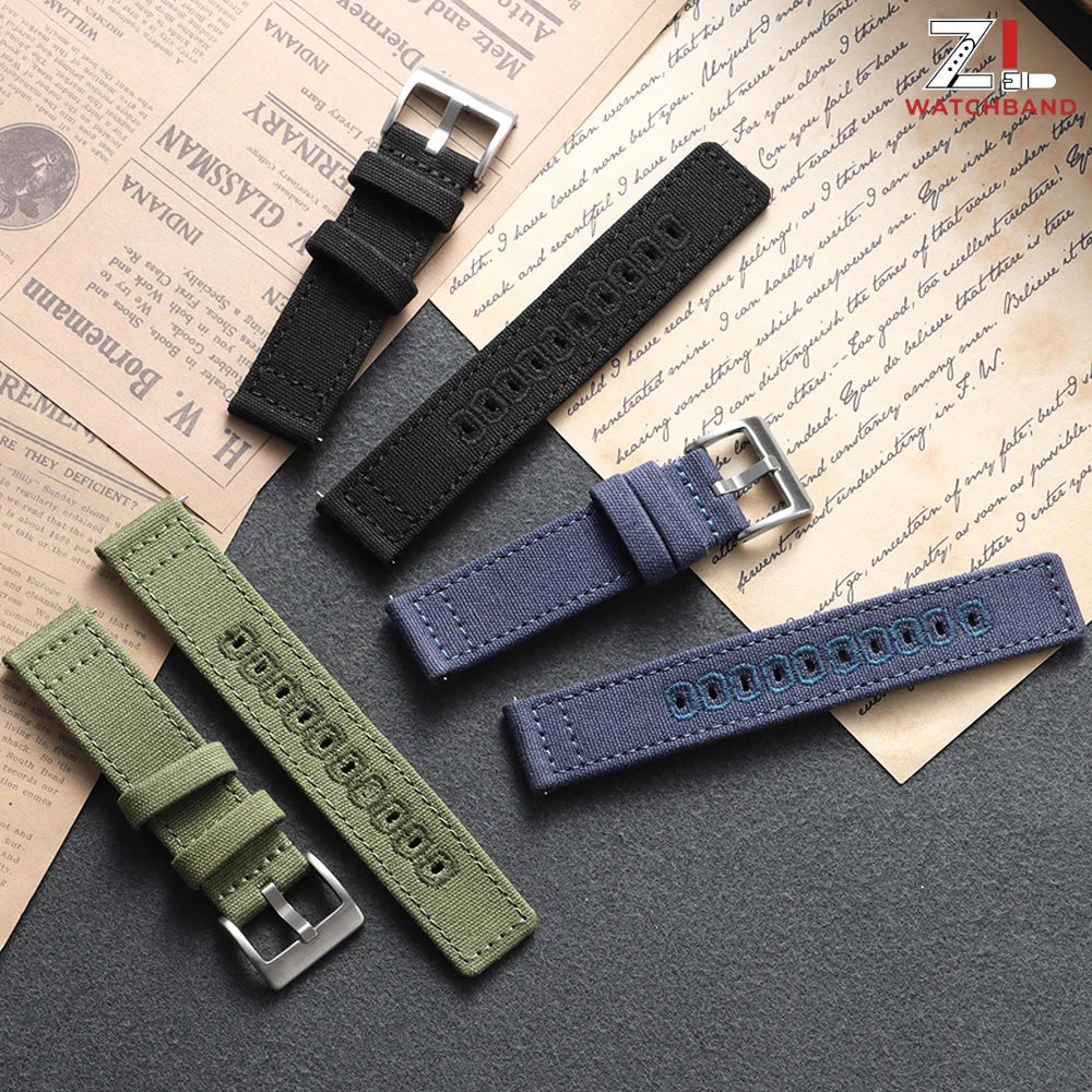 Stitched Canvas Nylon Band in several colors