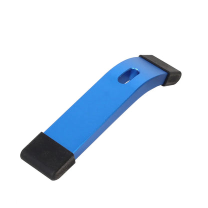 Blue aluminum T-track hold-down clamp