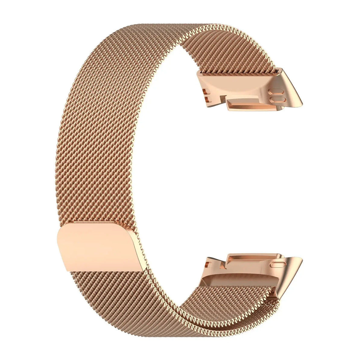 Fitbit Charge 5 & 6 Magnetic Milanese Mesh Band in Rose Gold