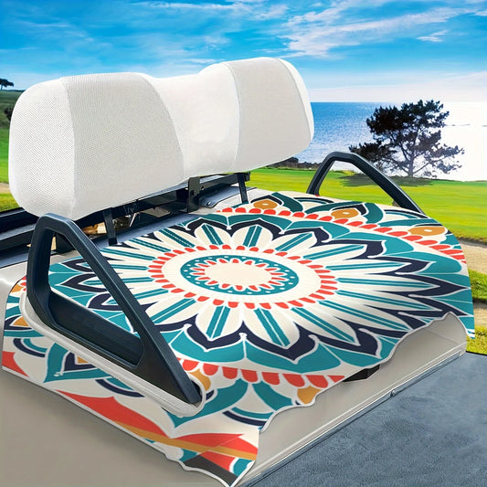 Golf Cart Seat Cover, Mandala Print, 52 x 32 in