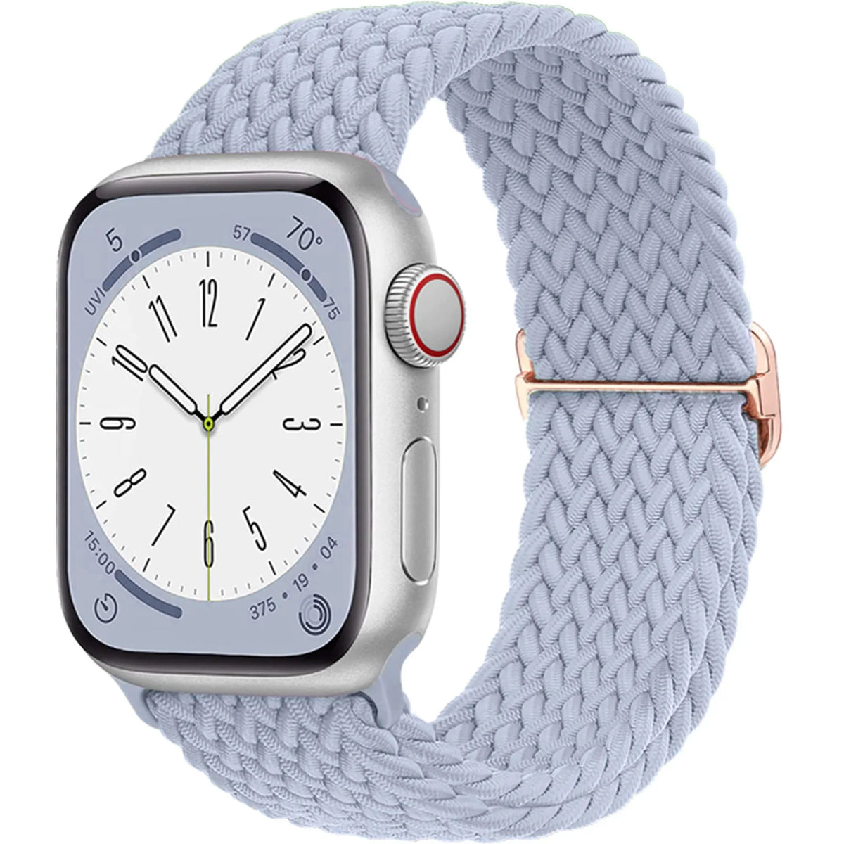 Stretch Braided Nylon Apple Watch Loop with Slider in Periwinkle