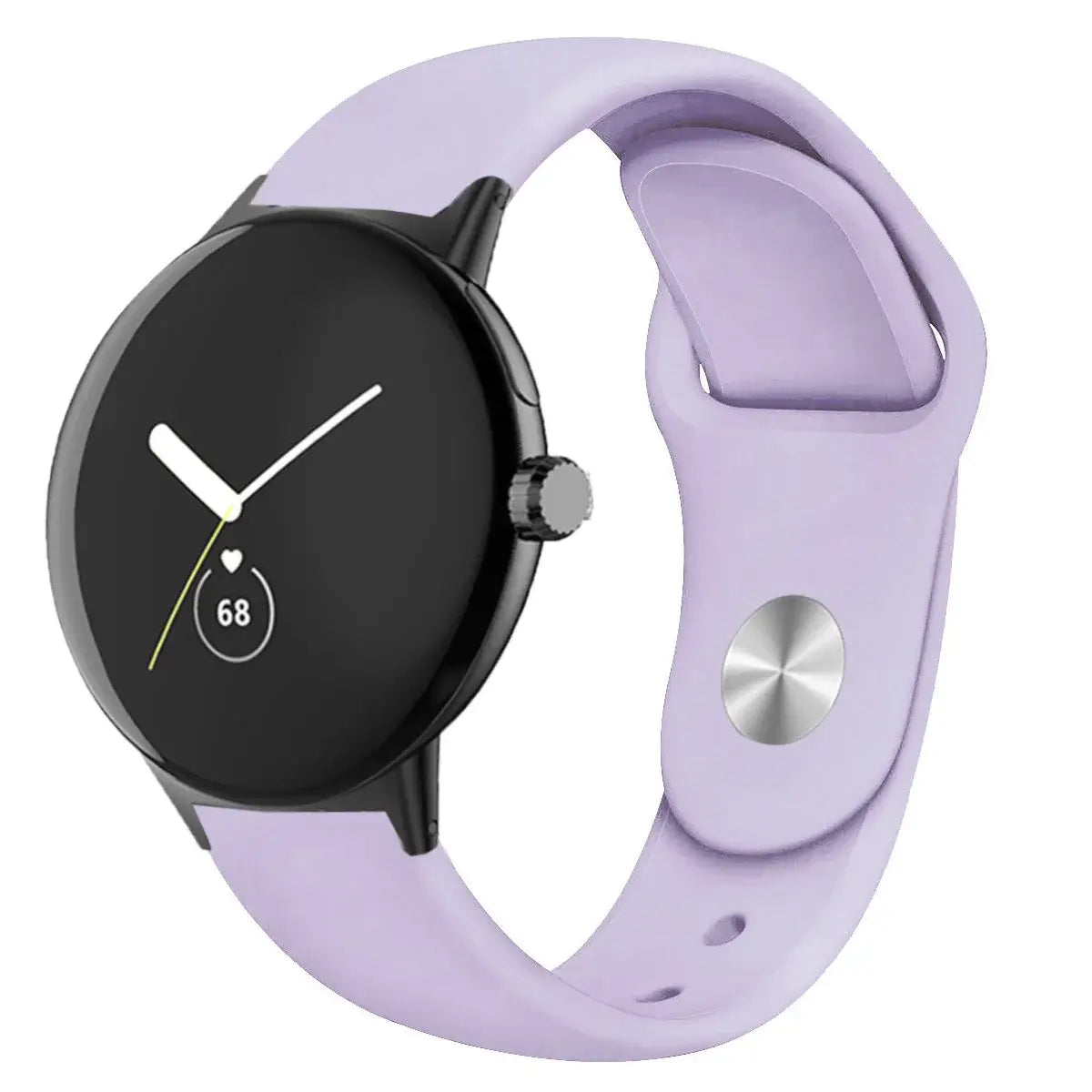 Round Stud Silicone Google Pixel Watch Band in Lavender