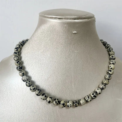 Dalmatian Jasper Bead Necklace