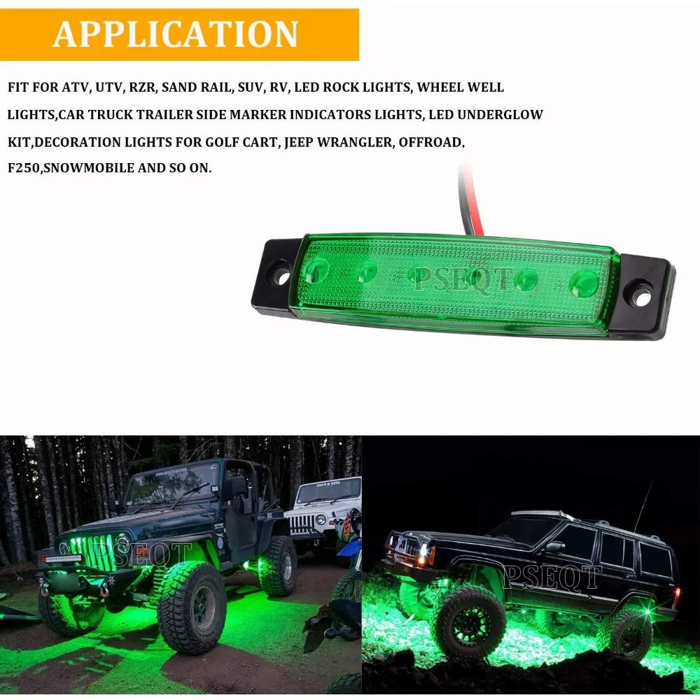 Golf Cart Underglow LED Lights, 10-Pack, Waterproof