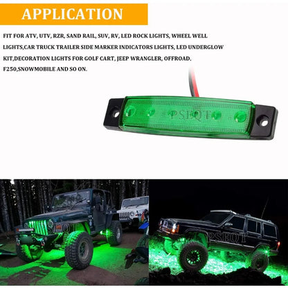 Golf Cart Underglow LED Lights, 10-Pack, Waterproof