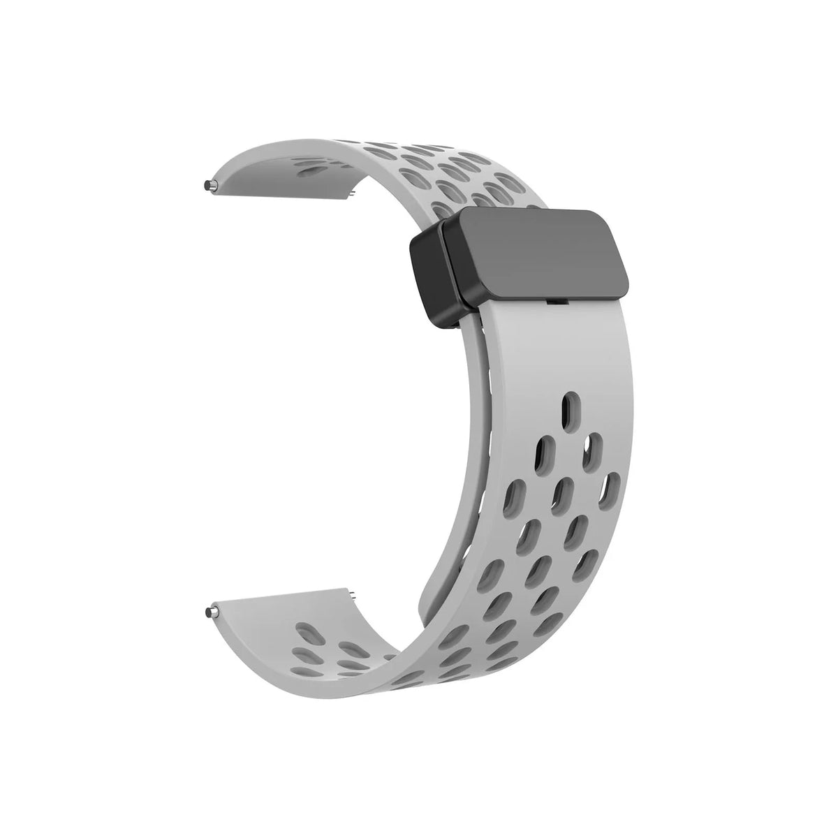 COROS Perforated Silicone Band with Magnetic Clasp – Light Gray / Black Clasp